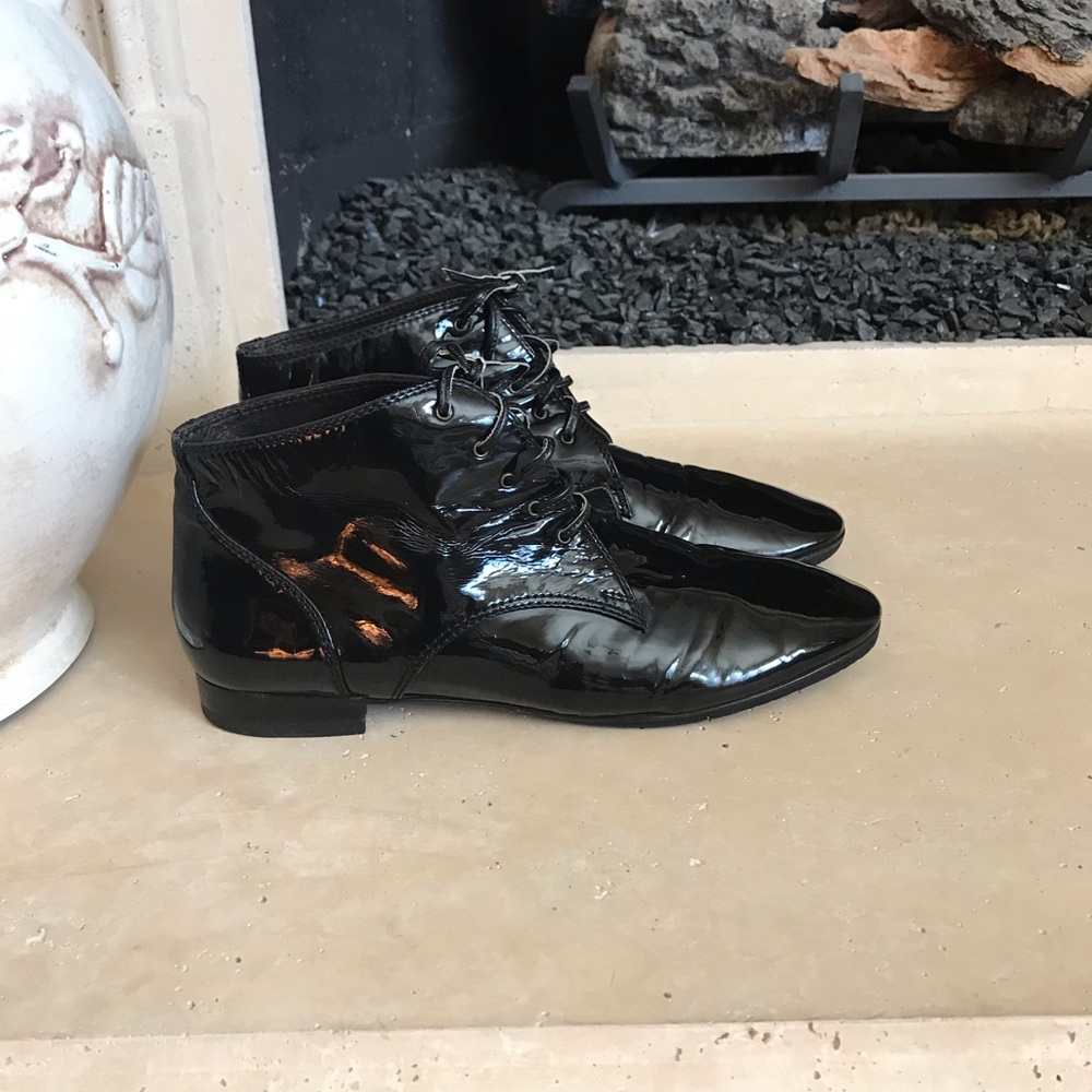 Franco Martini patent ankle boots